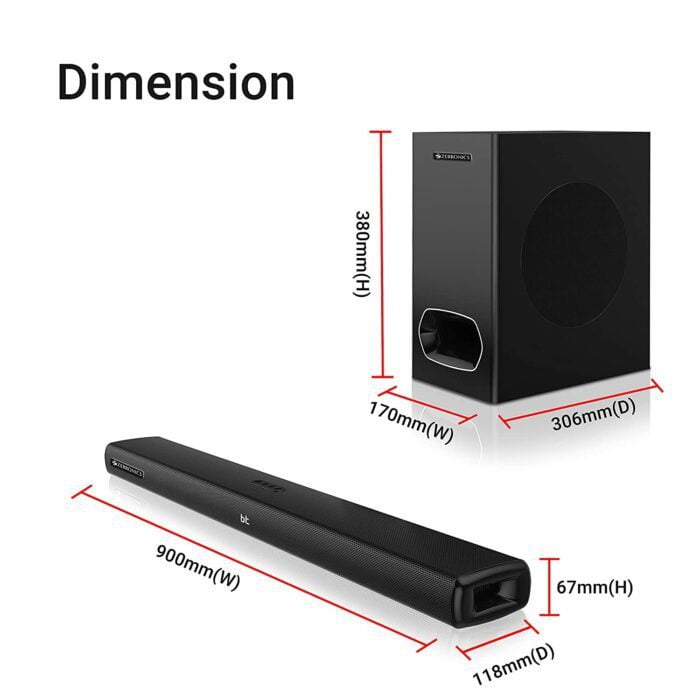 Zebronics Zeb-JUKEBAR 9000 PRO Dolby, 120W Multimedia soundbar with subwoofer Supports HDMI(ARC), Optical Input, AUX, Wireless BT, USB & Dolby Digital Plus - Image 6