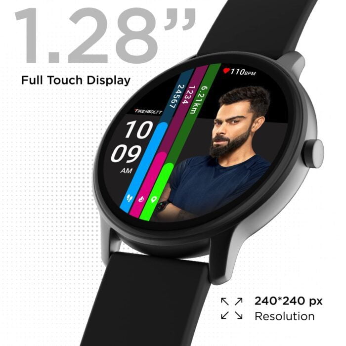 Fire-Boltt Rage Full Touch Display & 60 Sports Modes with IP68 Rating Smartwatch, Sp02 Tracking - Black - Image 2