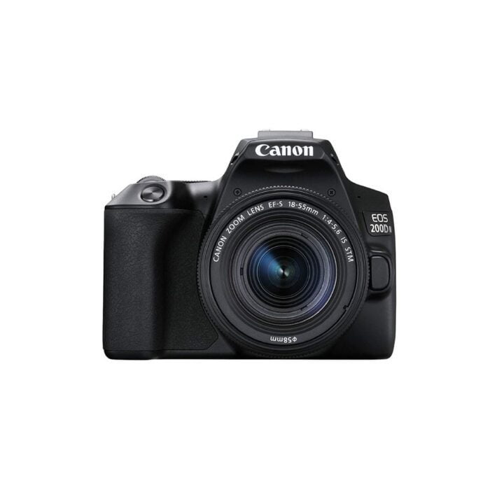 Canon EOS 200D II 24.1MP Digital SLR Camera + EF-S 18-55mm f4 is STM Lens (Black) - Image 1