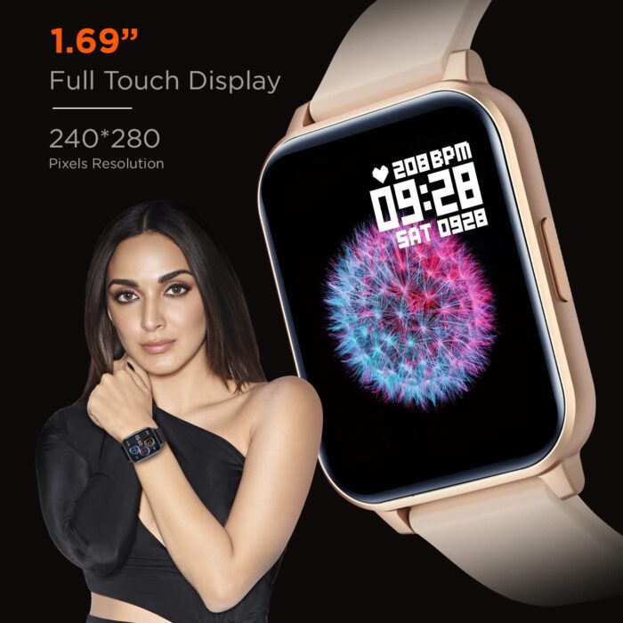 Fire-Boltt Ninja 3 1.83" Display Smartwatch Full Touch with 100+ Sports Modes with IP68, Sp02 Tracking - Rose Gold - Image 2