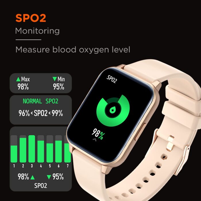 Fire-Boltt Ninja 3 1.83" Display Smartwatch Full Touch with 100+ Sports Modes with IP68, Sp02 Tracking - Rose Gold - Image 5