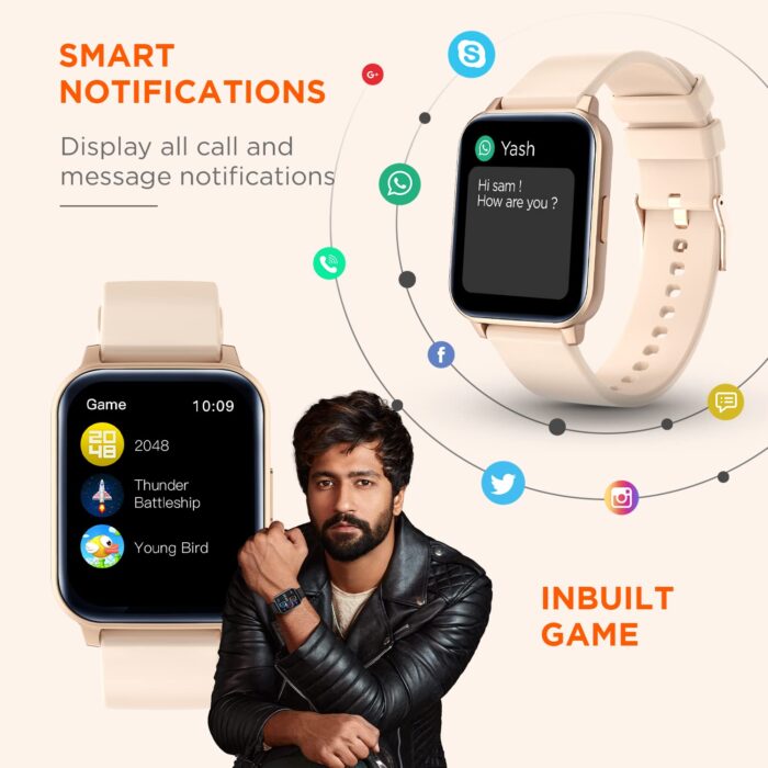 Fire-Boltt Ninja 3 1.83" Display Smartwatch Full Touch with 100+ Sports Modes with IP68, Sp02 Tracking - Rose Gold - Image 6
