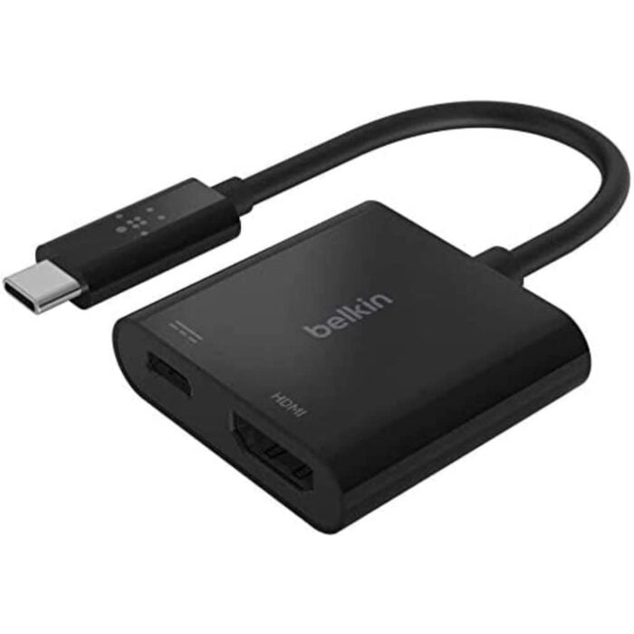 Belkin USB-C to HDMI Adapter + Charge, Supports 4K UHD Video, Pass-Through Power up to 60W - Image 1