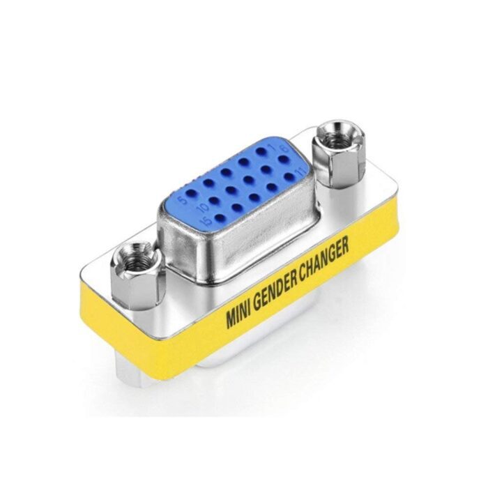 BigPlayer VGA Female to Female Gender Changer Cable Extender Joiner (Silver, 15 pin HD d-sub) - Image 2