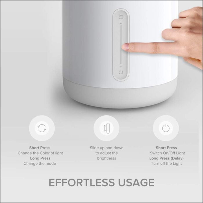 Mi Smart Bedside Lamp 2 (16 Million Colors, App-Enabled, Touch Panel) - Image 3