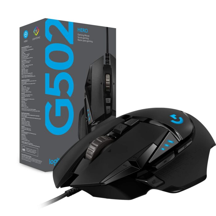 Logitech G502 Hero High Performance Wired Gaming Mouse, Hero 25K Sensor, 25,600 DPI, RGB, Adjustable Weights, 11 Programmable Buttons, On-Board Memory - Image 7