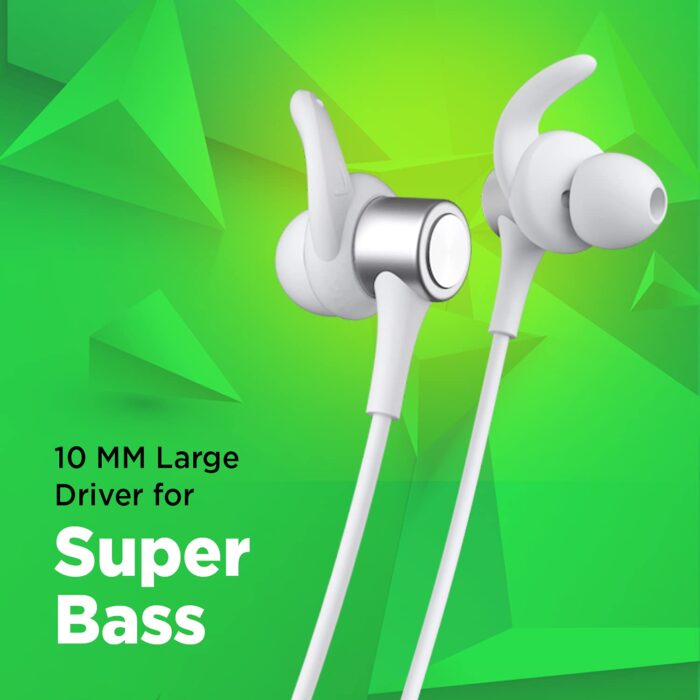 Flix Beetel Blaze 120 Bluetooth Wireless in Ear Earphones with Mic - White - Image 3