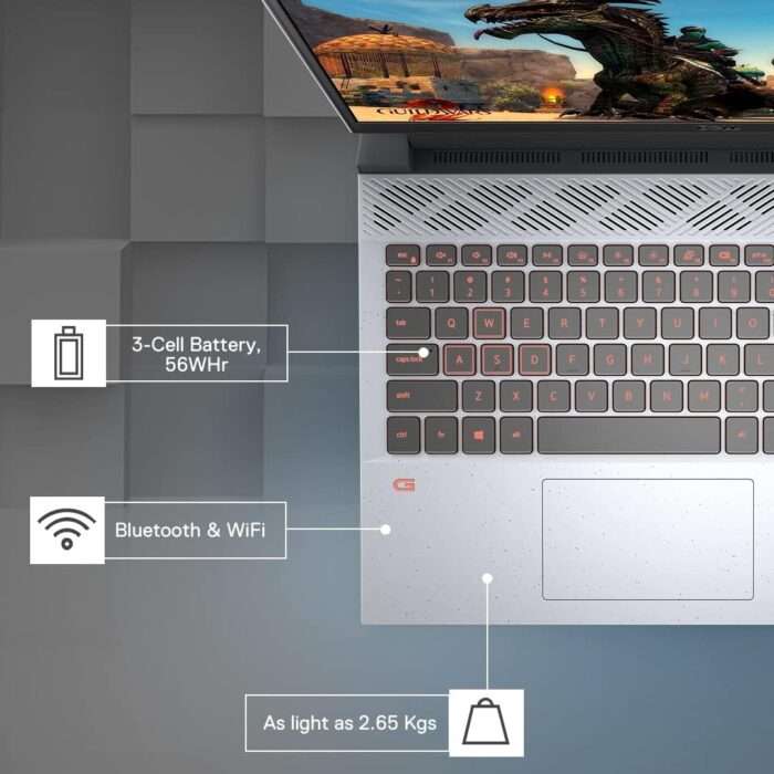 Dell G15 5511 Gaming Laptop Intel I5-11260H, 16GB, 512GB, Nvidia RTX 3050, 4Gb GDDR6, Windows 11, FHD WVA AG 250 Nits - Image 5