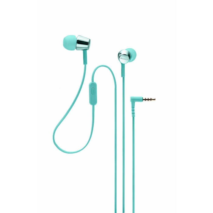 Sony MDR-EX155AP in-Ear Wired Headphones with Mic (Light Blue) - Image 4