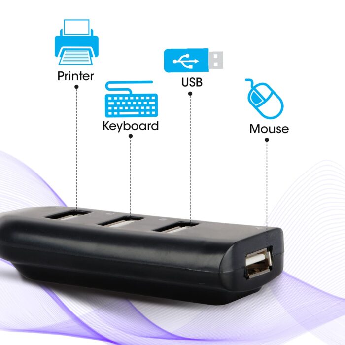 Zebronics ZEB-90HB USB Hub, 4 Ports, Pocket Sized, Plug & Play, for Laptop & Computers - Image 2