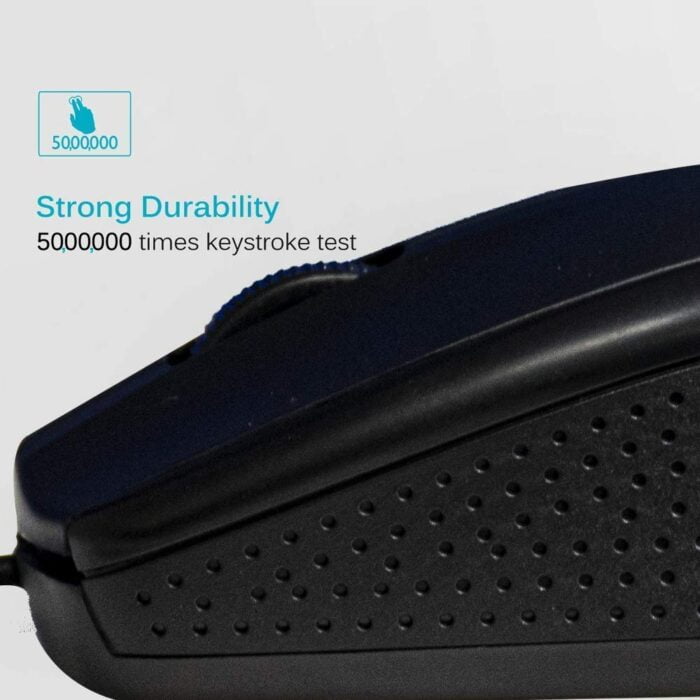 Quantum QHM232 3-Button 1000DPI Wired Optical Mouse (Black) - Image 2