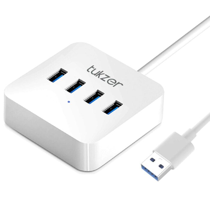 Tukzer 4-Port USB Hub 3.0 (TZ-U12) Superspeed Data Hub High Speed Compatible for All Laptops - Image 1