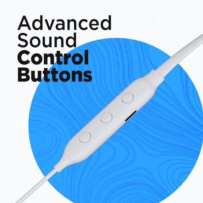 Flix Beetel Blaze 120 Bluetooth Wireless in Ear Earphones with Mic - White - Image 5