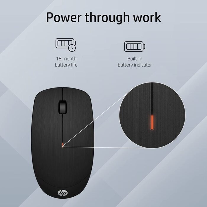 HP X200 Wireless Mouse with 2.4 GHz Wireless connectivity, Adjustable DPI up to 1600 and 18-Month Long Battery Life - Image 3