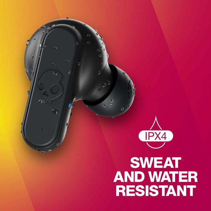 Skullcandy Dime True Wireless in-Ear Bluetooth Earbuds, Charging Case and Microphone, IPX4 Water Dust Resistant - Black - Image 2