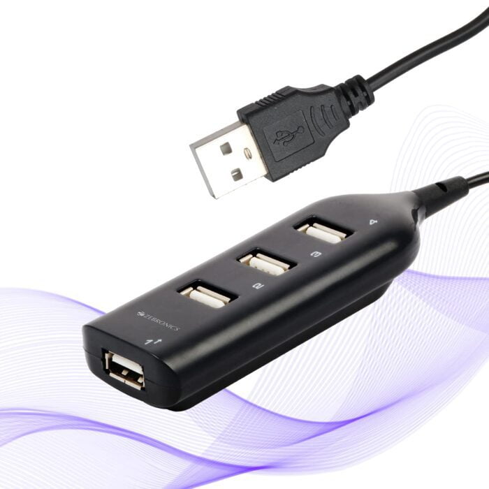 Zebronics ZEB-90HB USB Hub, 4 Ports, Pocket Sized, Plug & Play, for Laptop & Computers - Image 4