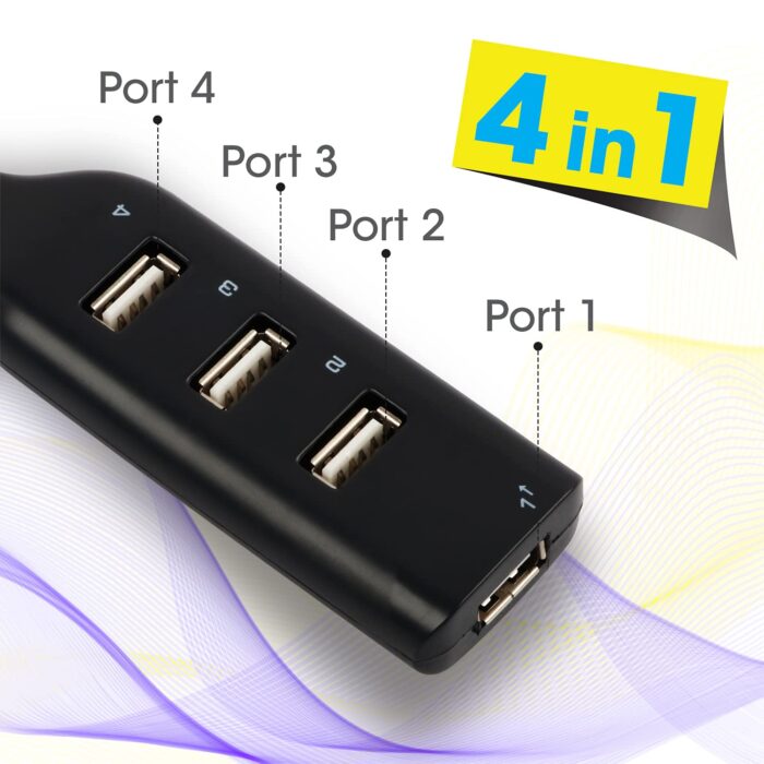 Zebronics ZEB-90HB USB Hub, 4 Ports, Pocket Sized, Plug & Play, for Laptop & Computers - Image 3