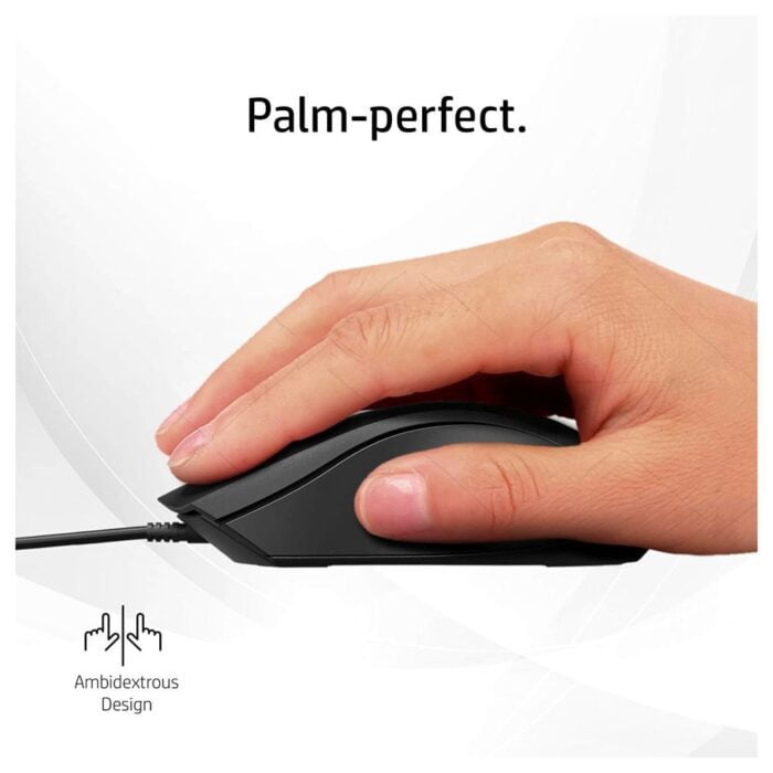 HP Wired Mouse 100 with 1600 DPI Optical Sensor, USB Plug-and -Play,ambidextrous Design, Built-in Scrolling and 3 Handy Buttons - Image 3
