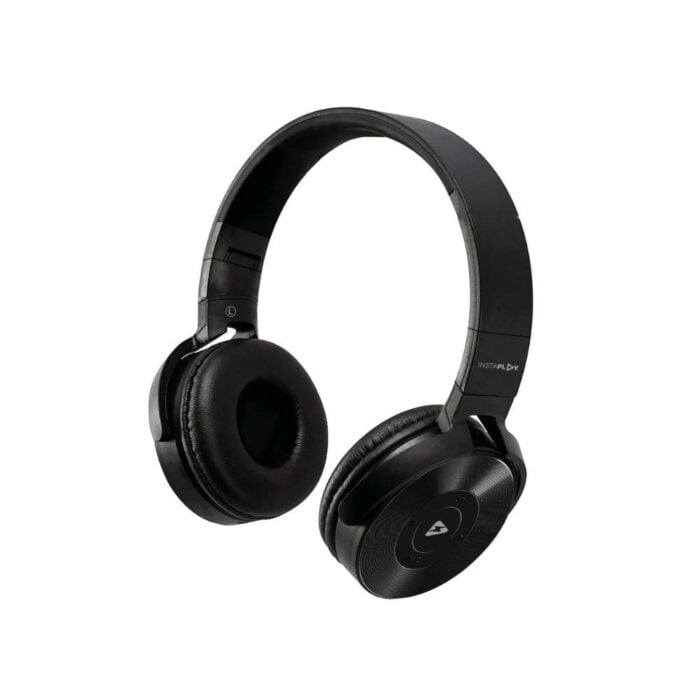Instaplay InstaRock Bluetooth Wireless On Ear Headphones with Mic (Black) - Image 1