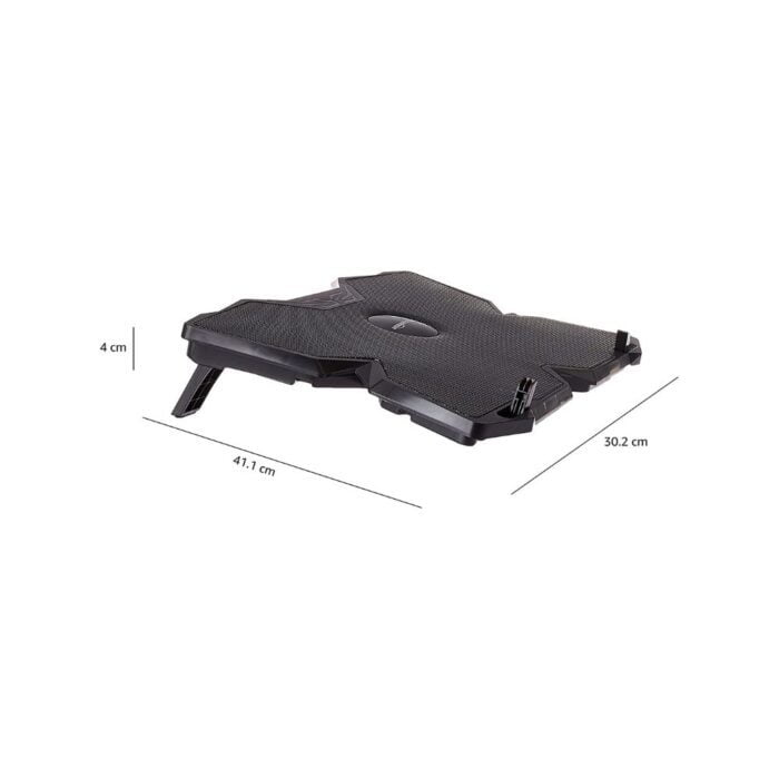 Amazon Basics Laptop Cooling Pad, USB Powered Portable Gaming Laptop Cooler Stand | Quiet 4 Fans with Red LED Light | Dual USB Ports | 2 Viewing Angle - Image 7