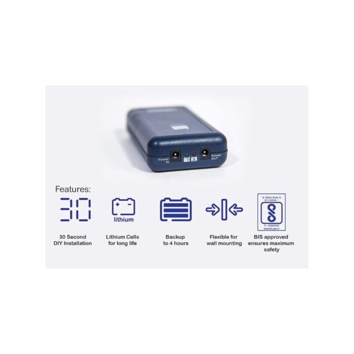 Luminous LMU1202, 12V/24W, Micro DC UPS for WiFi Modem & Router, Power Backup & Protection - Image 2
