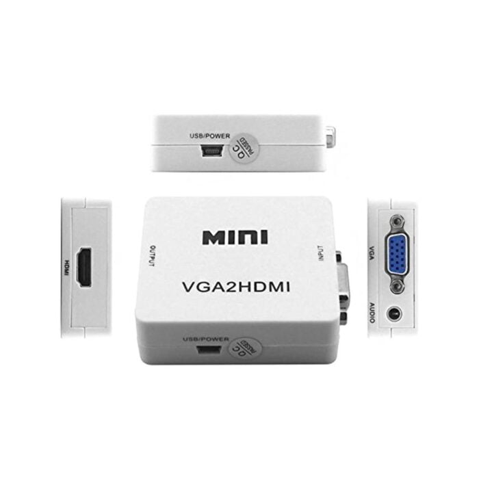 PremiumAV MST-722-7_DR Portable Ultra HD VGA to HDMI Converter (White) - Image 3