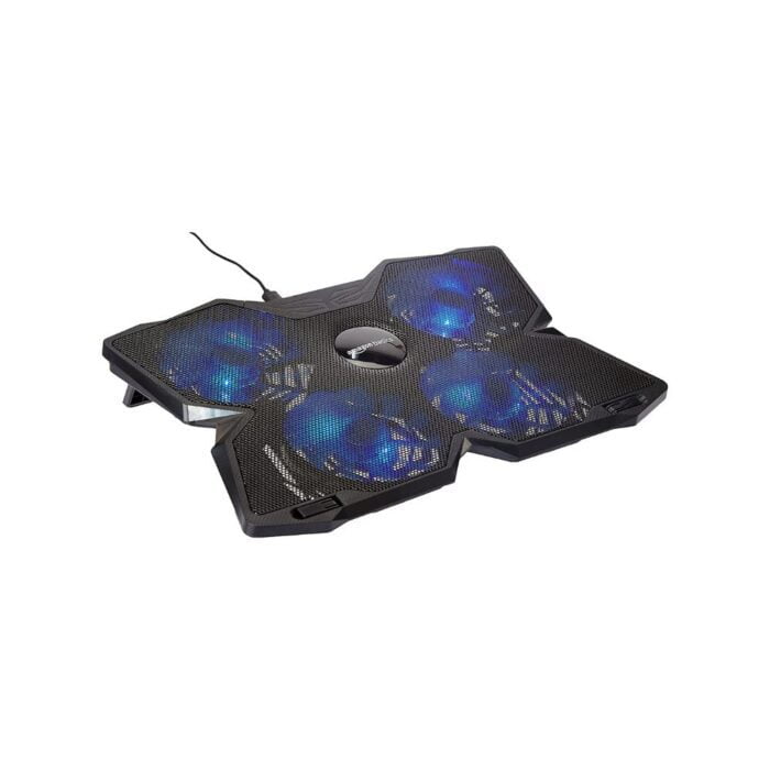Amazon Basics Laptop Cooling Pad, USB Powered Portable Gaming Laptop Cooler Stand | Quiet 4 Fans with Red LED Light | Dual USB Ports | 2 Viewing Angle - Image 4