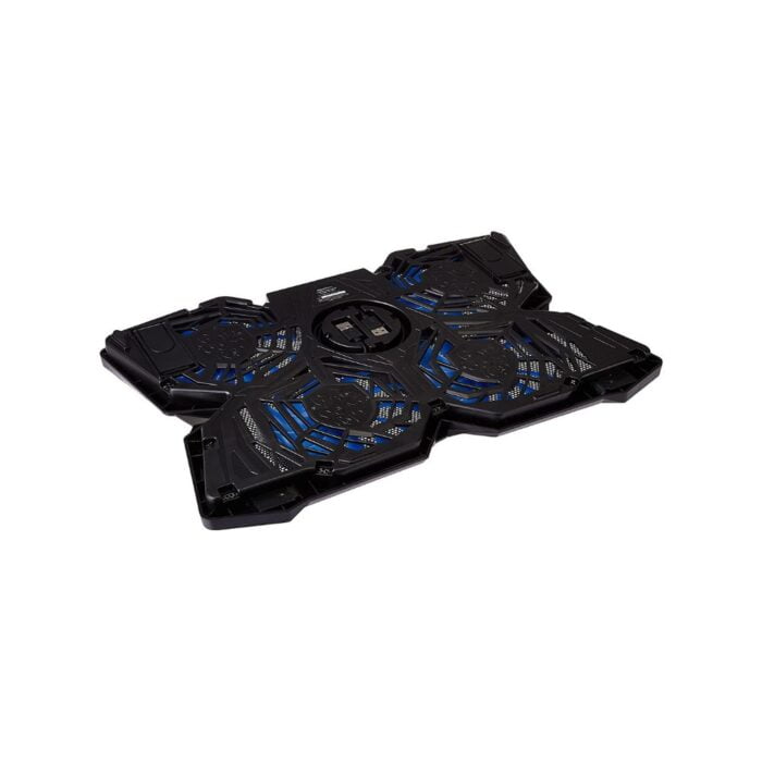 Amazon Basics Laptop Cooling Pad, USB Powered Portable Gaming Laptop Cooler Stand | Quiet 4 Fans with Red LED Light | Dual USB Ports | 2 Viewing Angle - Image 3