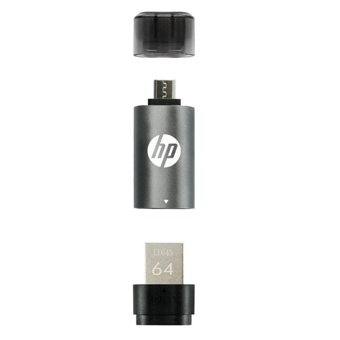 HP x5600B 64GB OTG (Type B) usb3.2 Pen Drive, Grey & Black - Image 2