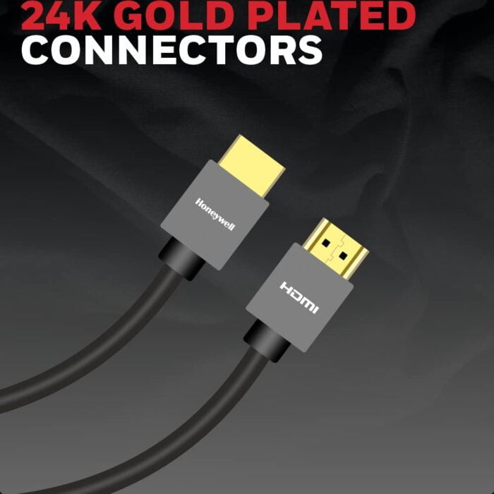 Honeywell High Speed Short Collar HDMI 2.0 Cable with Ethernet | High Speed HDMI Cable 18GBPS | Black (9.8ft/3M) - Image 2