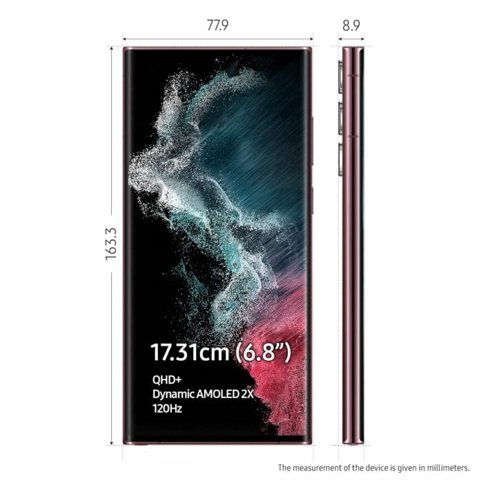 Samsung Galaxy S22 Ultra 5G (Burgundy, 12GB, 512GB Storage) - Image 4