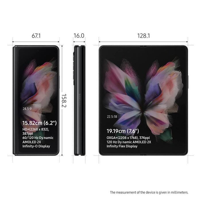 Samsung Galaxy Z Fold3 5G (Phantom Black, 12GB RAM, 256GB Storage) - Image 3