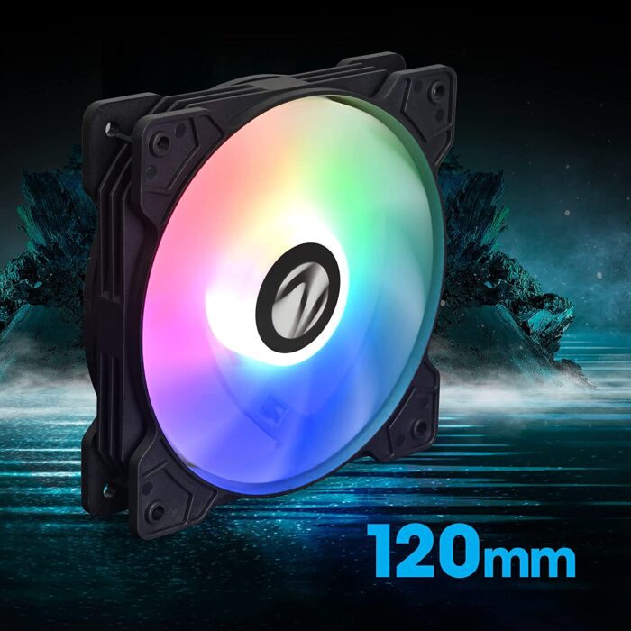 ZEBRONICS ZEB-PGF150 120mm Premium Chassis fan with 43.5CFM Airflow, Multicolor LEDs - Image 4