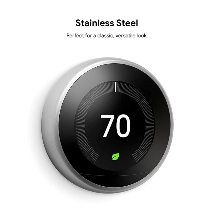 Nest Learning Thermostat 3rd Generation, Stainless Steel, Compatible with Alexa - Image 2