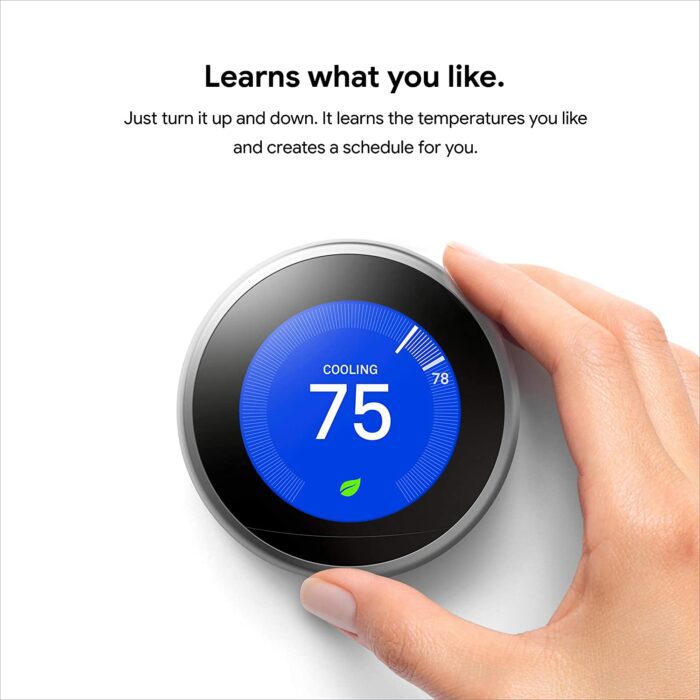 Nest Learning Thermostat 3rd Generation, Stainless Steel, Compatible with Alexa - Image 4