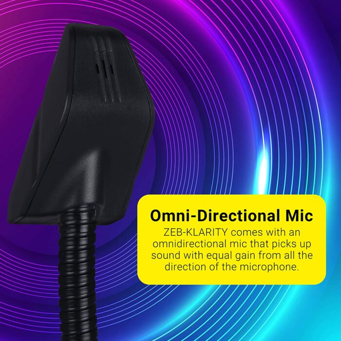 Zebronics Zeb-Klarity USB Gaming Mic for Recording / Streaming, compatible with PC, Omni Directional sound pickup, Flexible Neck, Mute Button - Image 4