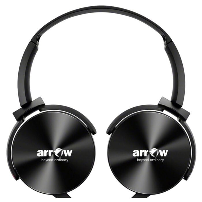 ARROW Extra Bass Stereo Boom Headphones with Mic, Active Noise Cancelling Headsets for Ios and Android Smartphones Laptop Tablets (Black) - Image 2