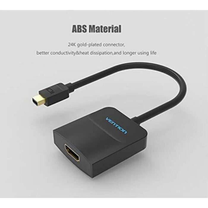 VEnTIOn Store Mini Displayport to HDMI Cable (Thunderbolt to HDMI Compatible) Computer TV Adapter for PC MacBook HDTV Projector 1080P HBCBB (5ft/1.5m) - Image 3