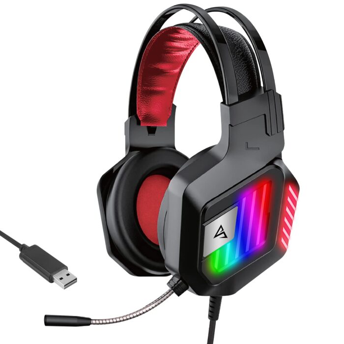 AirSound Alpha-1 Wired Over Ear Headphone with Mic (Black) - Image 1