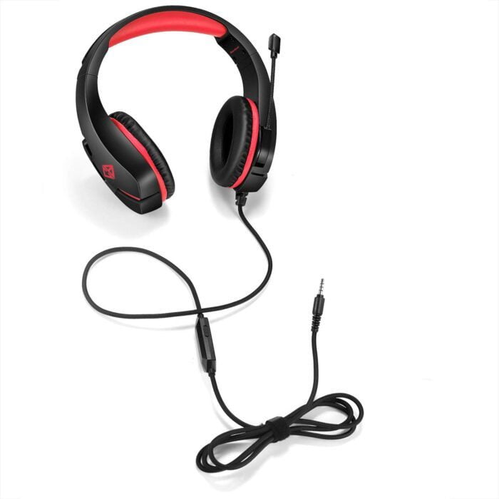 Cosmic Byte Stardust Headset with Flexible Mic for PS4, Xbox One, Laptop, PC, iPhone and Android Phones (Black/Red) - Image 4