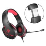 Cosmic Byte Stardust Headset with Flexible Mic for PS4, Xbox One, Laptop, PC, iPhone and Android Phones (Black/Red) - Image 2