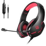 Cosmic Byte Stardust Headset with Flexible Mic for PS4, Xbox One, Laptop, PC, iPhone and Android Phones (Black/Red)