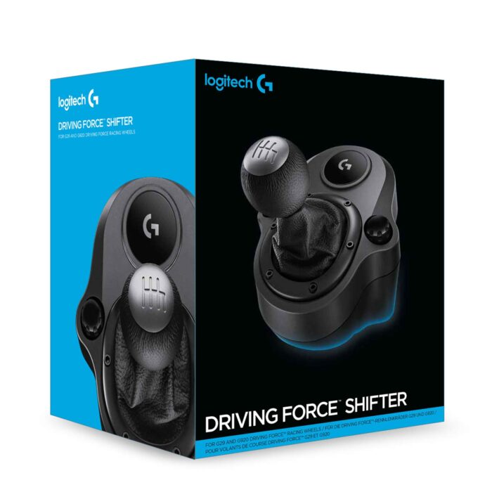 Logitech G Driving Force Racing Wheels Shifter for G29, G920 & G923, 6 Speed, Push Down Reverse Gear, Steel and Leather Construction - Black - Image 2