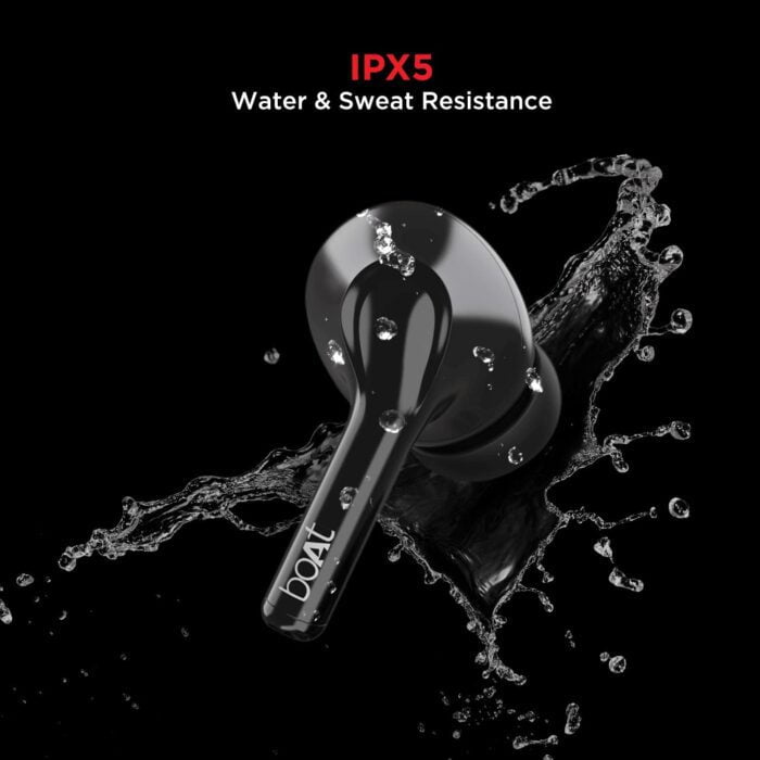 boAt Airdopes 161 TWS Earbuds with ASAP™ Charge, 17H Playtime, IWP™, Immersive Audio, IPX5, Touch Controls (Pebble Black) - Image 3