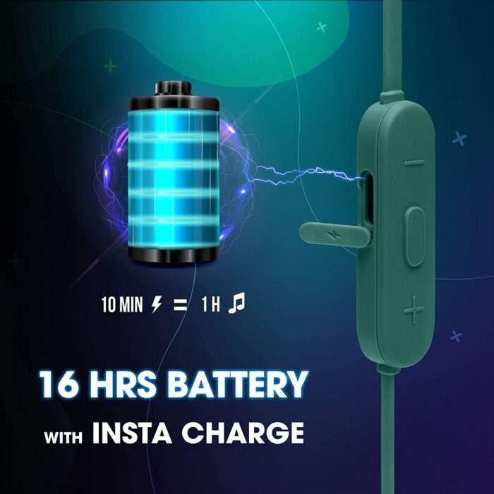 JBL Tune 215BT, 16 Hrs Playtime with Quick Charge, in Ear Bluetooth Wireless Earphones with Mic (Green) - Image 3