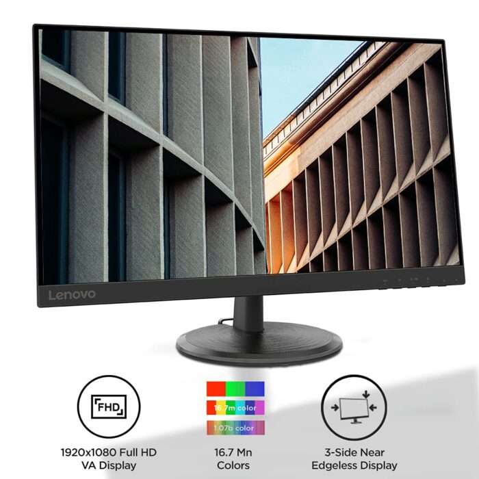 Lenovo D-Series 68.6 cm (27 inch) FHD VA Near-Edgeless Monitor | 16.7 Million Colors, 3000:1 Contrast Ratio, 250 Nits, 75Hz, 4ms, - D27-30 - Image 3