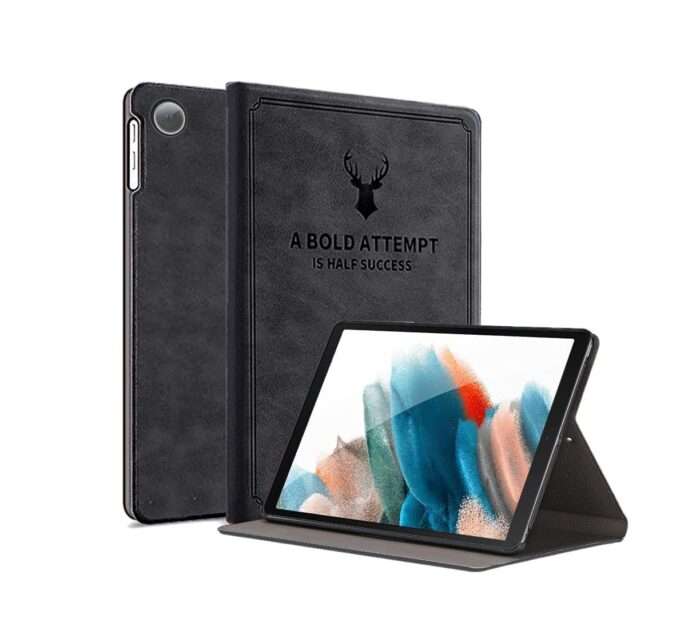 Robustrion Deer Pattern Flip Stand Case Cover for Samsung Galaxy Tab A8 10.5 inch [SM-X200/X205/X207] 2022 - Black - Image 3