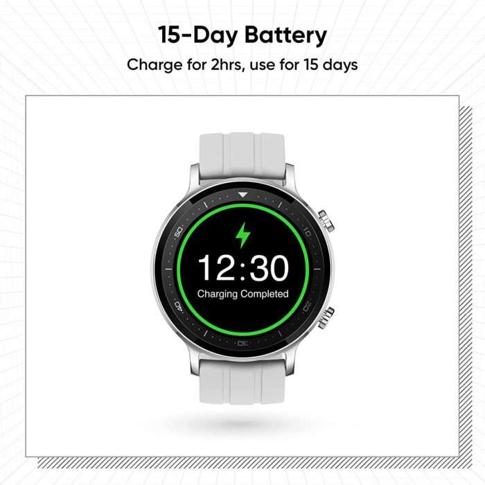 realme Smart Watch S with 1.3 inch (3.3 cm) TFT-LCD Touchscreen, 15 Days Battery Life, SpO2 & Heart Rate Monitoring, Silver - Image 5