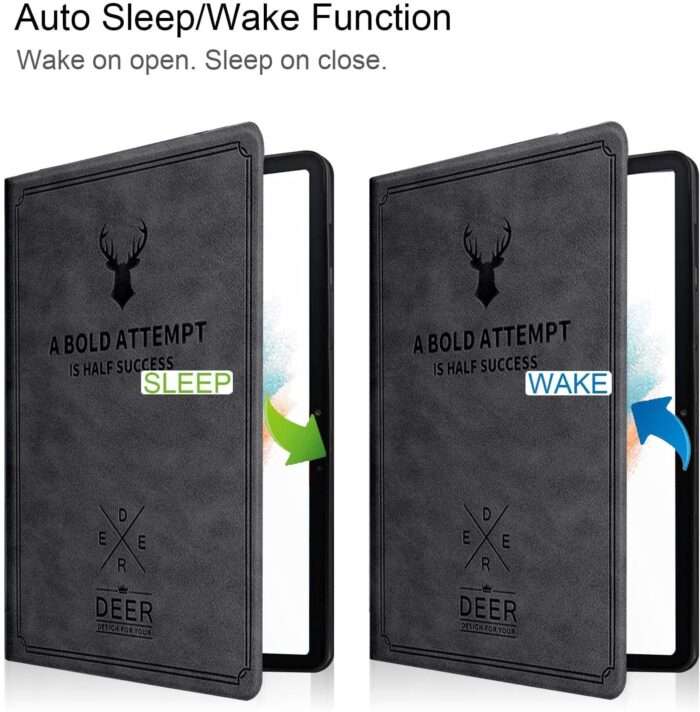 Robustrion Deer Pattern Flip Stand Case Cover for Samsung Galaxy Tab A8 10.5 inch [SM-X200/X205/X207] 2022 - Black - Image 2