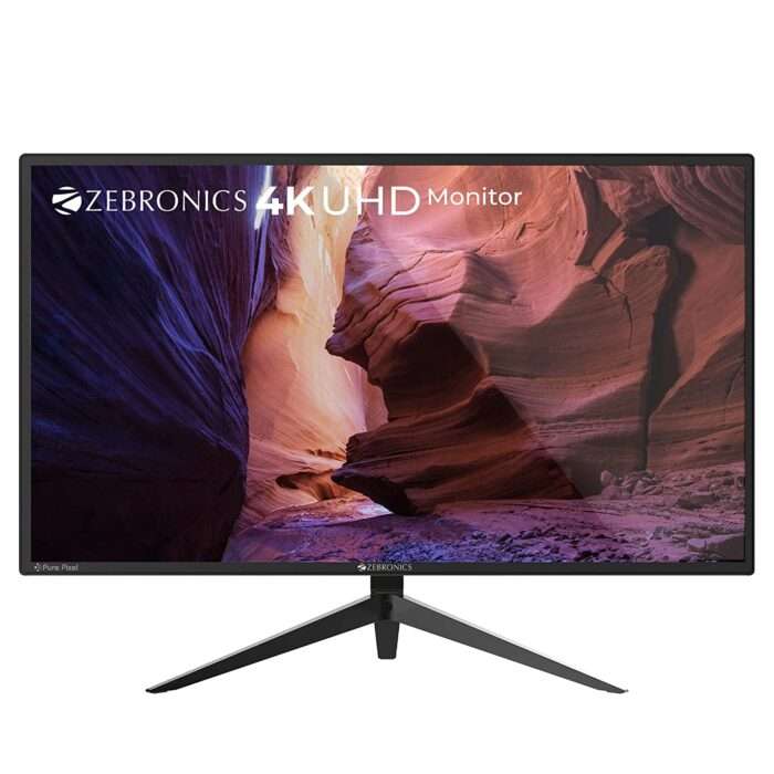 ZEBRONICS Zeb-A28Uhd 4K UHD 3840 X 2160 Pixels, 28 Inch (71.7 Cm) Monitor with 2X Dp Input, Dual Hdmi, 300Cd/M Sq, 1.07B Color, - Image 1